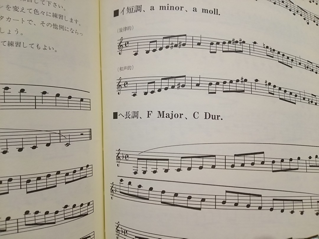 スケールの楽譜