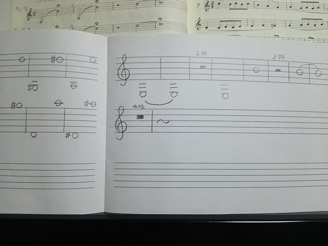手書きの楽譜