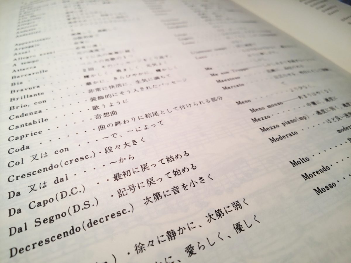 楽語の一覧